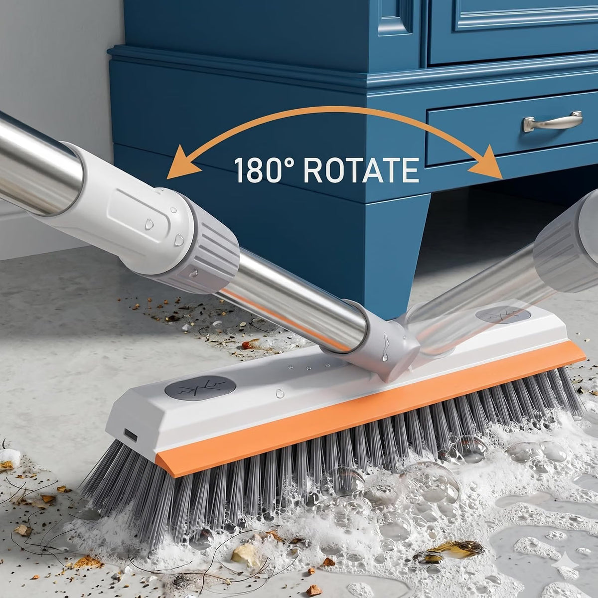 3-in-1 Bathroom Cleaning Brush with Wiper