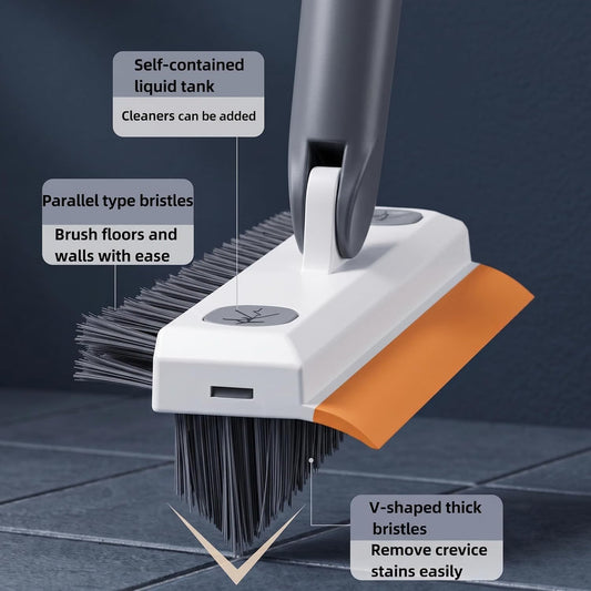 3-in-1 Bathroom Cleaning Brush with Wiper